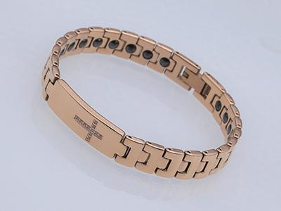 S1419-1 - Edelstahl Magnetarmband mit Zirkonia-Stein