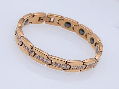 S1087 - Edelstahl Magnetarmband mit Gold-Look
